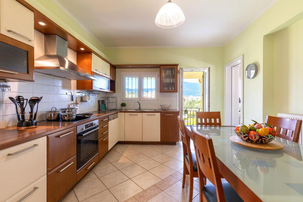 Spyrelia Villa With Private Pool & Outdoor Hot Tub Dassia  Bagian luar foto