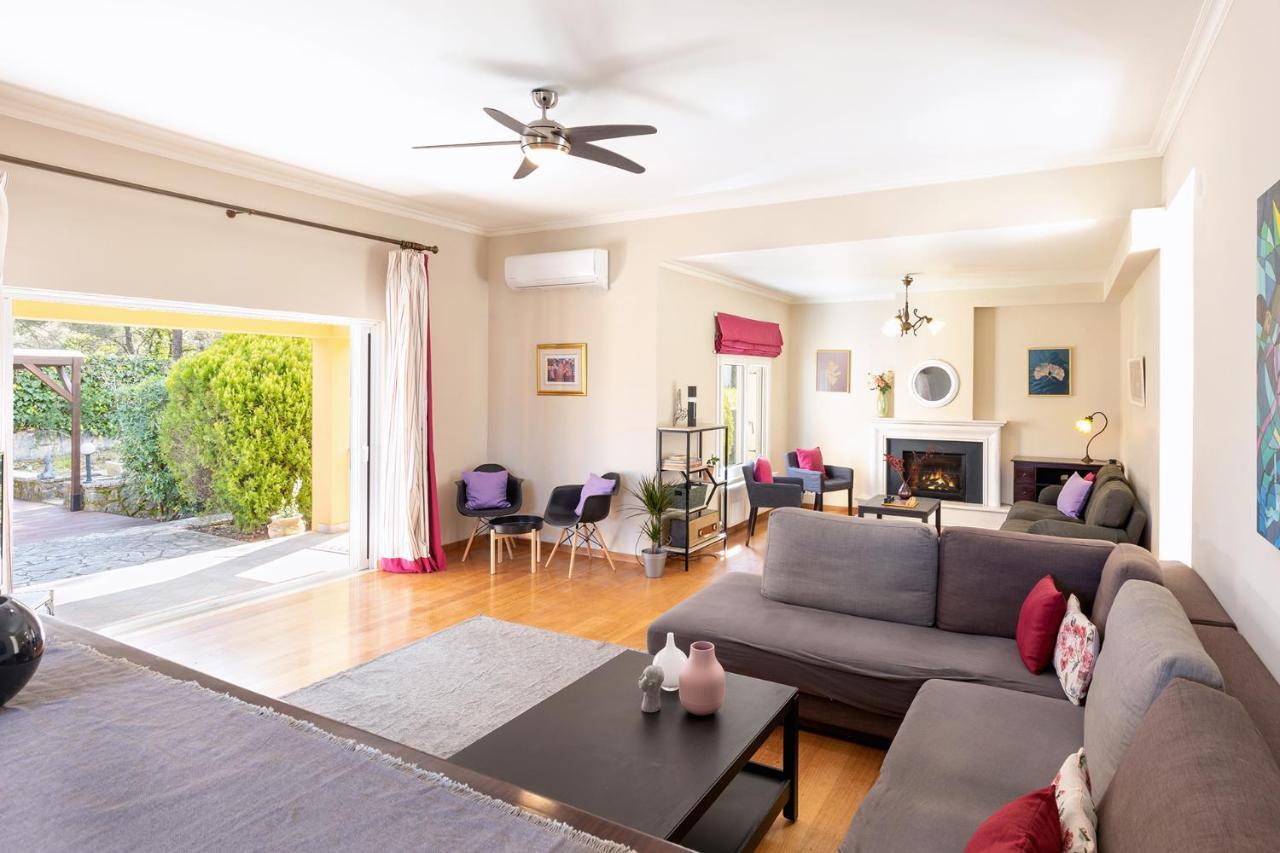 Spyrelia Villa With Private Pool & Outdoor Hot Tub Dassia  Bagian luar foto