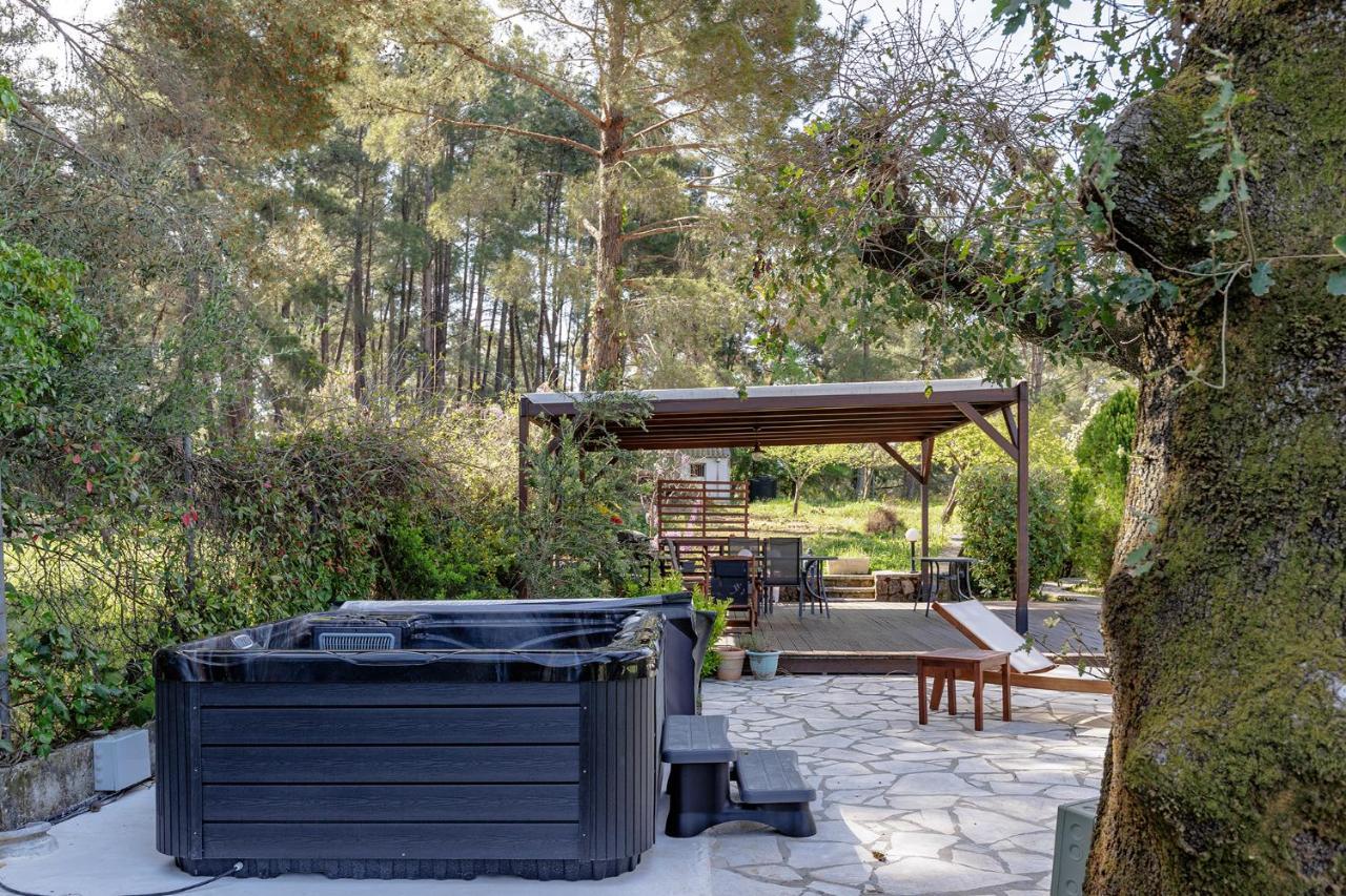 Spyrelia Villa With Private Pool & Outdoor Hot Tub Dassia  Bagian luar foto